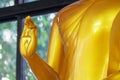 Close up of Buddha Hand Sculpture Statue in the Buddhism Temple Royalty Free Stock Photo