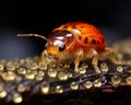 a close up of a bug on a piece of wood