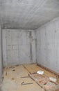 Building House Concrete Storage Cellar or Tornado Shelter Interior Room.