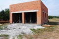 Building new brick garage.