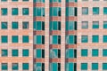 Close up of building with sky reflecting in the windows Royalty Free Stock Photo