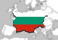 Close up on Bulgaria map on Europen background Royalty Free Stock Photo