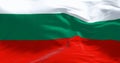 Close-up of Bulgaria national flag waving in the wind