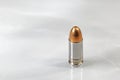 close up bullet 9mm parabellum FMJ(Full Metal Jacket ) Royalty Free Stock Photo