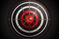 close-up of bullseye target with crosshair for business or commercial use