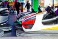 Close-up of bumper cars or dodgems