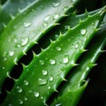 Close up of a bunch of aloe vera plants macro