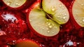 A close up of a bunch of apples with water droplets on them, AI Royalty Free Stock Photo