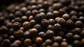 A close up of a bunch of black pepper seeds, AI