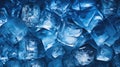 A close up of a bunch of blue ice cubes, AI Royalty Free Stock Photo