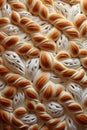 A close up of a bunch of bread or grilled cheese, AI