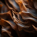 a close up of a bunch of brown wavy fabric