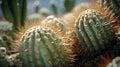 Photo of a close-up of a vibrant collection of cactus plants