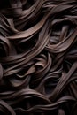 a close up of a bunch of chocolate wafers on a black background Royalty Free Stock Photo