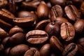 a close up of a bunch of coffee beans