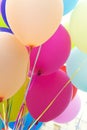 Close up of a bunch of colorful balloons Royalty Free Stock Photo