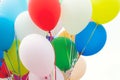 Close up of a bunch of colorful balloons Royalty Free Stock Photo