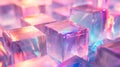 A close up of a bunch of cubes that are shiny, AI Royalty Free Stock Photo