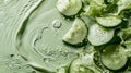 A close up of a bunch of cucumbers and some liquid, AI Royalty Free Stock Photo