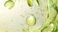 A close up of a bunch of cucumbers in water, AI Royalty Free Stock Photo