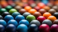 A close up of a bunch of different colored crayons, AI Royalty Free Stock Photo