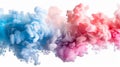 A close up of a bunch of different colored ink in water, AI