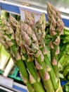 Close-up bunch of green asparagus, wholesome food Royalty Free Stock Photo
