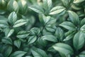 A close up of a bunch of green leaves on the ground, AI