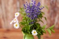 Close up of bunch of herbs and flowers