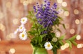 Close up of bunch of herbs and flowers