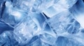 A close up of a bunch of ice cubes in blue, AI Royalty Free Stock Photo