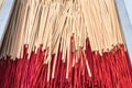 Close-up a bunch of incense sticks. Royalty Free Stock Photo