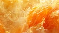 A close up of a bunch of oranges in water, AI