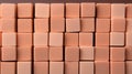 A close up of a bunch of peach fuzz pink blocks stacked on top of each other, AI