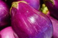 Close up of a bunch of red eggplants. Red eggplant is one of the delicious vegetables.