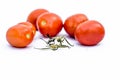 Close up of bunch of red tomatoes