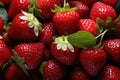 A close up of a bunch of strawberries. Sweet fruits background Royalty Free Stock Photo