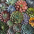 A close up of a bunch of succulents, detailed beautiful plants, beautiful picture of plants.