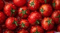 A close up of a bunch of tomatoes with water droplets on them, AI Royalty Free Stock Photo