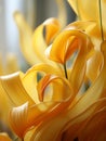 a close up of a bunch of yellow flowers in a vase