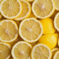 A close up of a bunch of yellow lemons Royalty Free Stock Photo