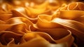 Close up of a bunch of yellow pasta, AI