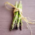 Close up of a bundle of asparagus. Conceptual image Royalty Free Stock Photo