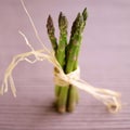 Close up of a bundle of asparagus. Conceptual image Royalty Free Stock Photo