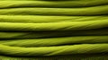 A close up of a bundle of green ropes