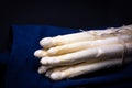 Bundle of white asparagus