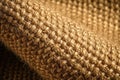 Close up burlap sackcloth background and texture. Brown natural burlap fabric.