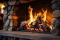 Close up of burning coals from a fire