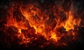 Close-up of burning lump coal as an abstract background. Royalty Free Stock Photo