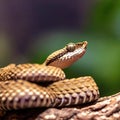 A Close-up of the Bush Viper's Piercing Gaze